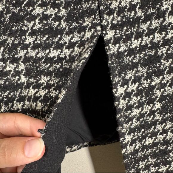 Lafayette 148 Houndstooth Prolific Blazer Jacket Black Cream Career Plus Size 16 - Picture 4 of 7